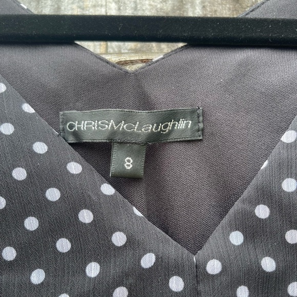 Chris McLaughlin Black Dress with White Dots - Picture 4 of 7